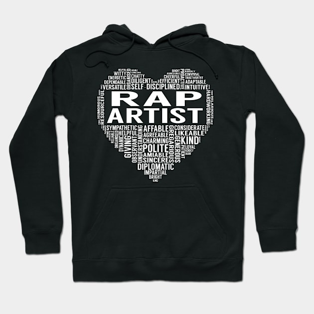 Rap Artist Heart Hoodie by LotusTee